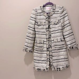 Dabuwawa Tweed Jacket in Gold, White, and Black